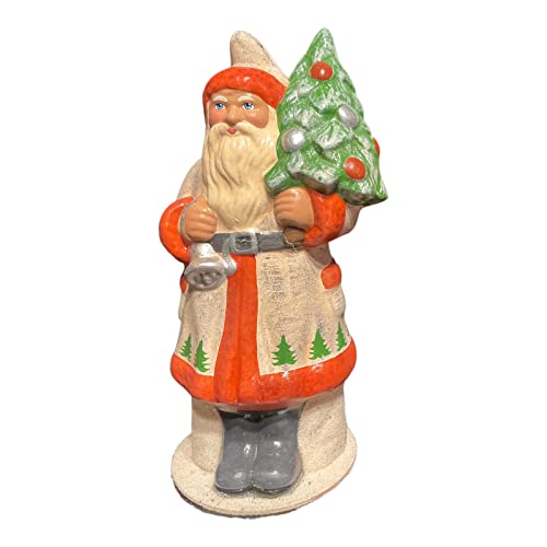 Ino Schaller Vintage Style DÃ©cor Santa German Paper Mache Candy Container