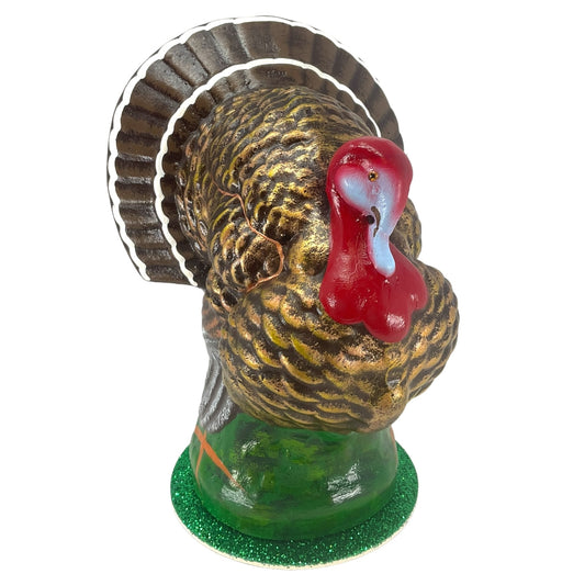 Ino Schaller Paper Mache Male Thanksgiving Turkey