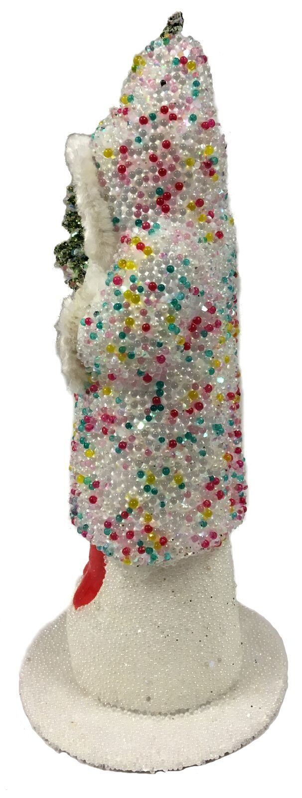 Ino Schaller Confetti Sugarbead Santa German Paper Mache Candy Container