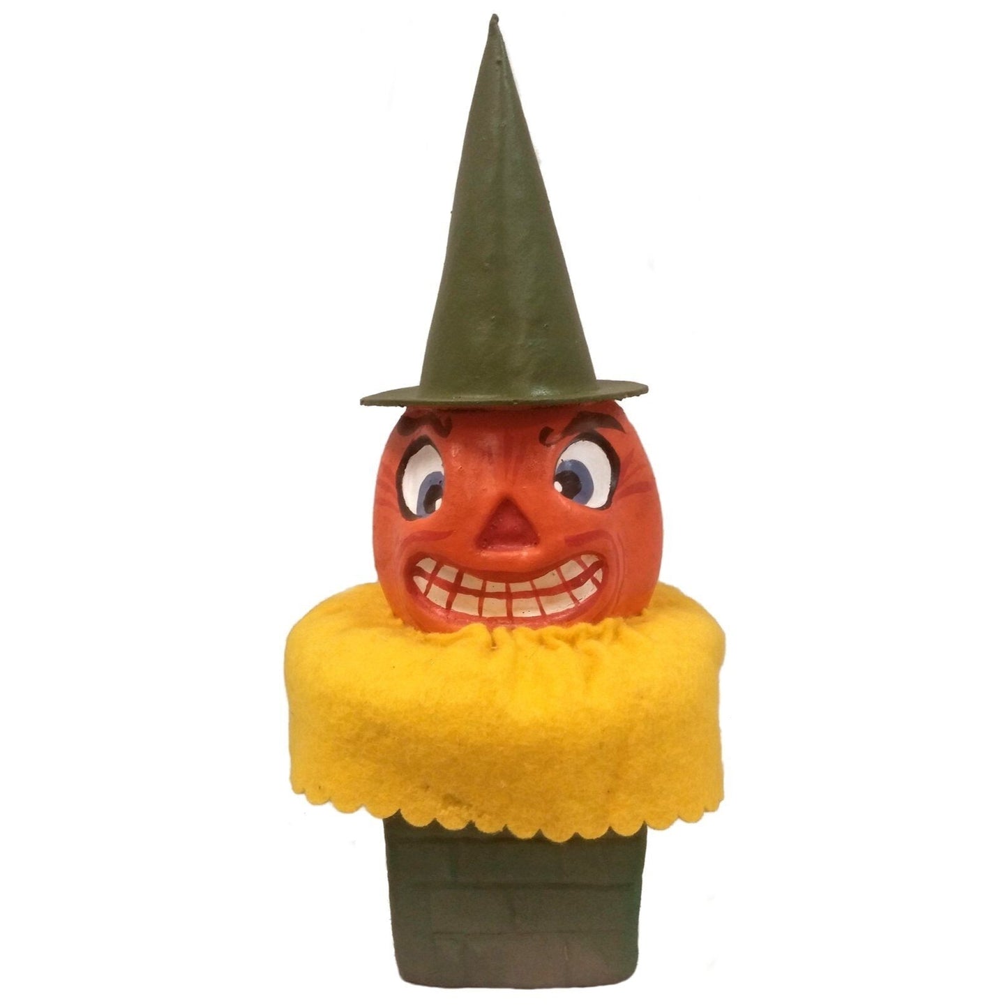 Pinnacle Peak Trading Company Ino Schaller Pumpkin Head in Chimney German Halloween Paper Mache