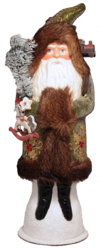 Pinnacle Peak Trading Co Santa German Paper Mache Candy Container