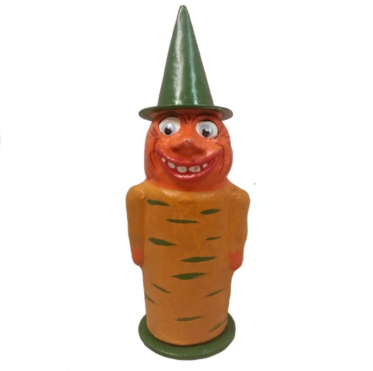 Ino Schaller Gourd Man Wearing a Hat German Halloween Paper Mache