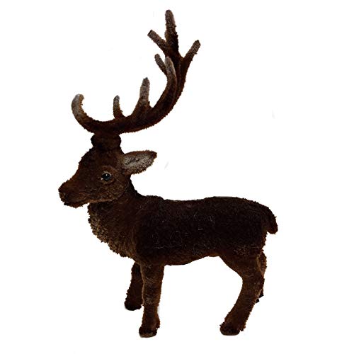 Ino Schaller Brown Flocked Male Buck Deer German Figurine