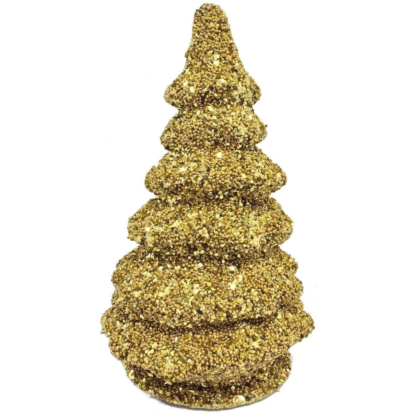 Ino Schaller Medium Gold Tree German Christmas Paper Mache Candy Container