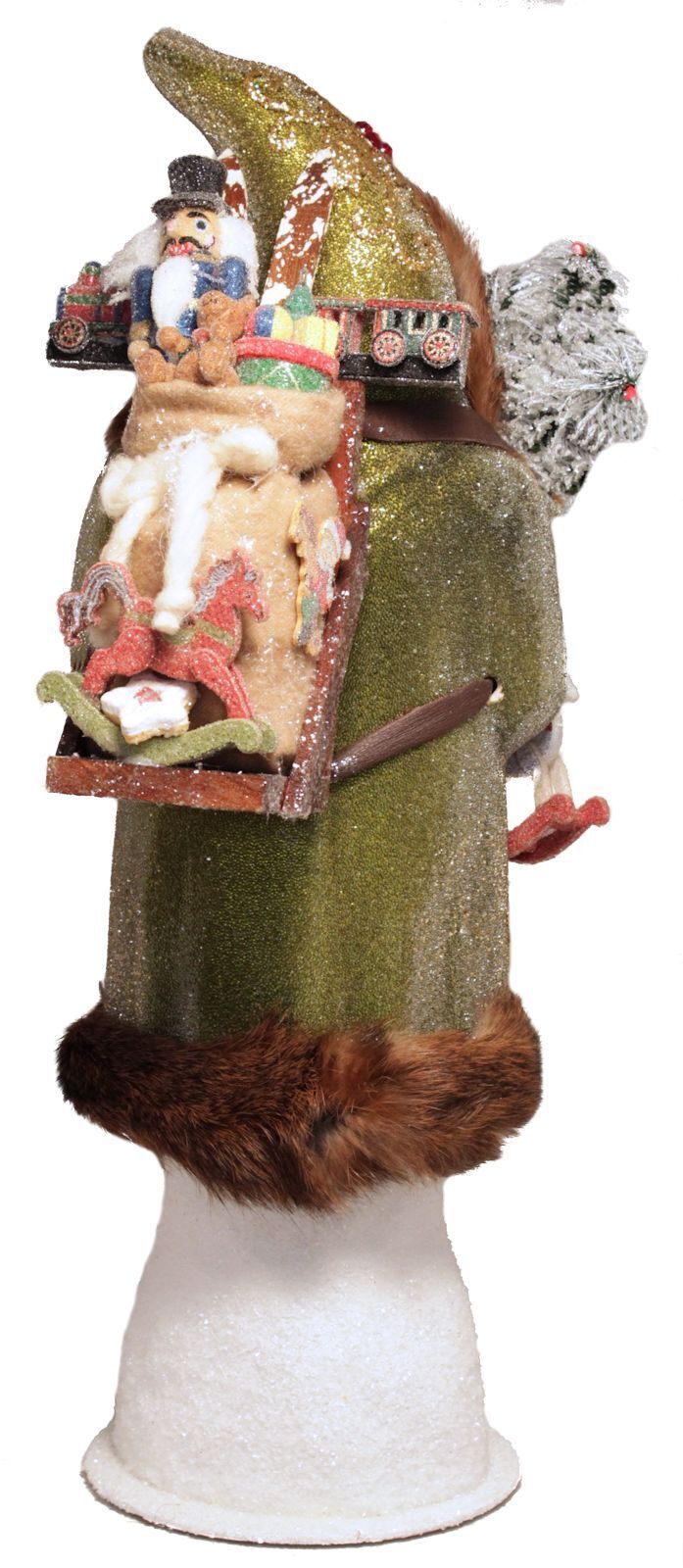 Pinnacle Peak Trading Co Santa German Paper Mache Candy Container