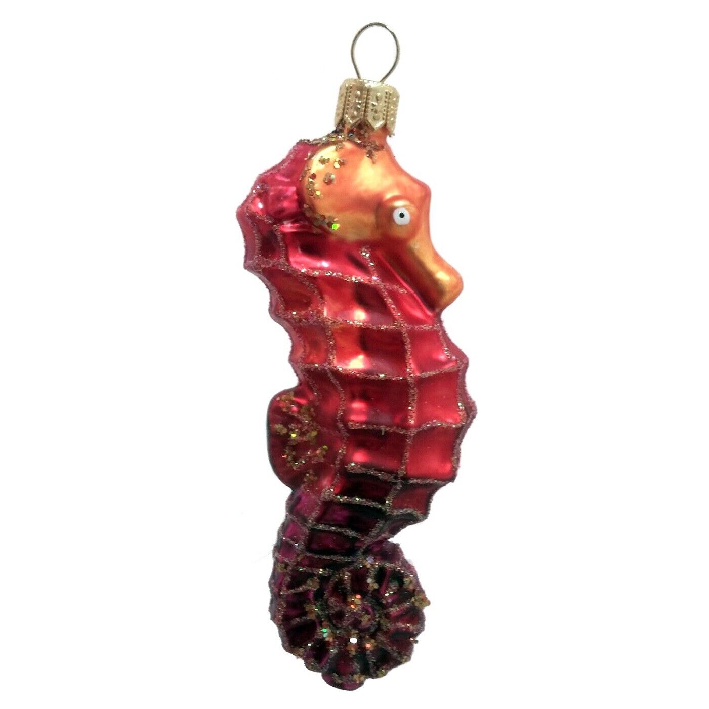 Seahorse Sea Life Polish Mouth Blown Glass Christmas Ornament Decoration